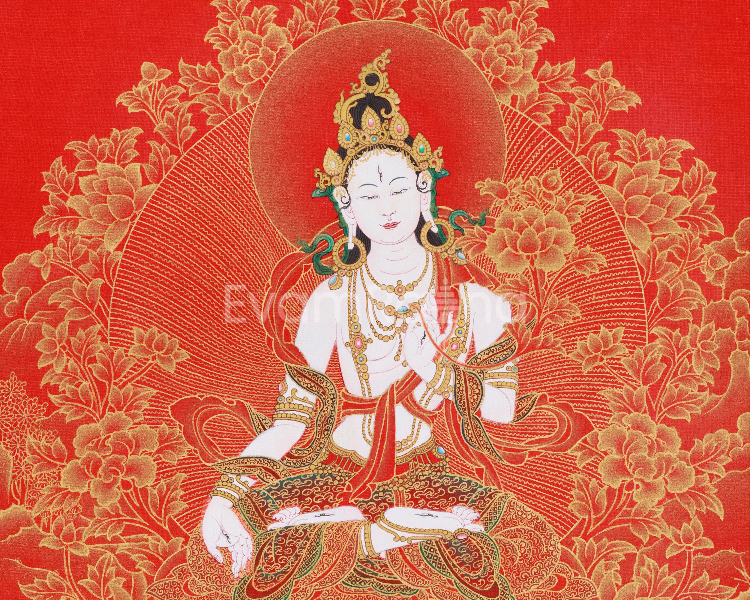 Tibetan Healing Goddess White Tara | The Seven-Eyed Protector of Compassion