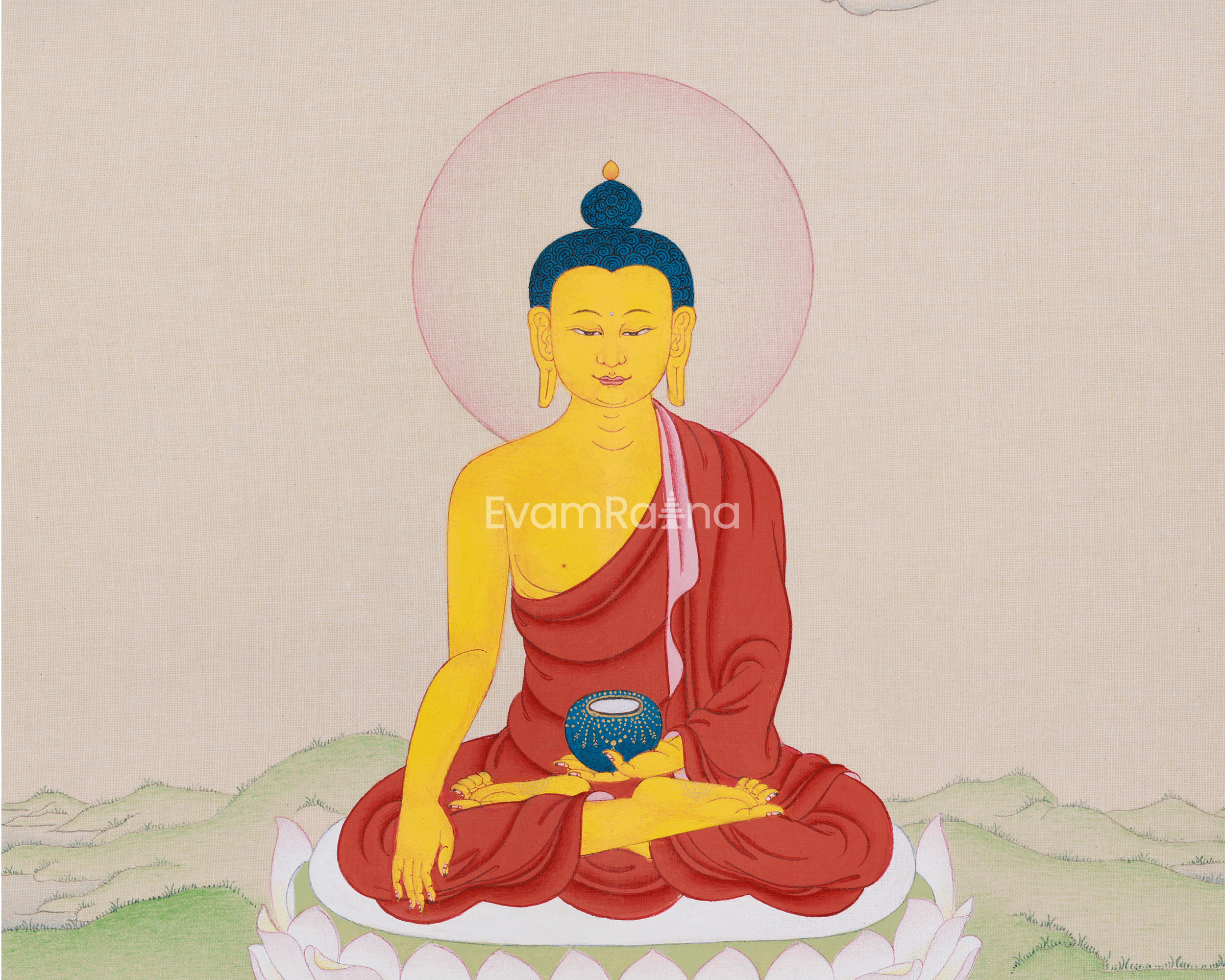 Tibetan Thangka of Shakyamuni Buddha | Enlightened One Who Taught the Path to Liberation