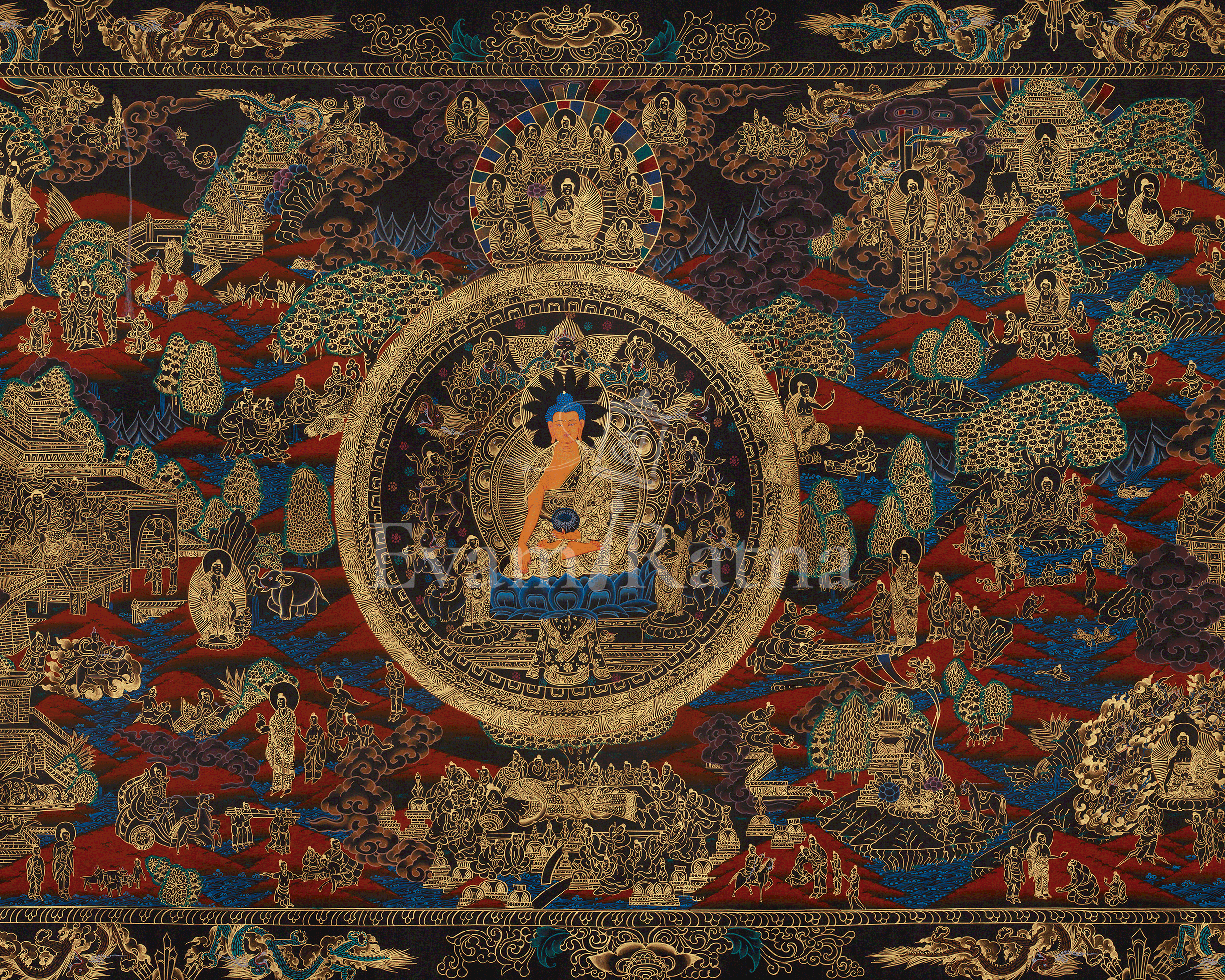 Buddha Life Story Art | Journey of Shakyamuni Buddha Artwork