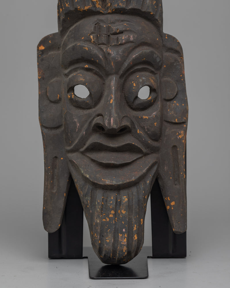 Wood Face Mask | Timeless Relic of Cultural Heritage and Artistic Craftsmanship