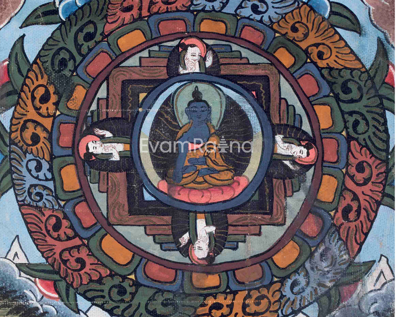 Vintage Buddha Mandala | Aged Cultural Masterpiece