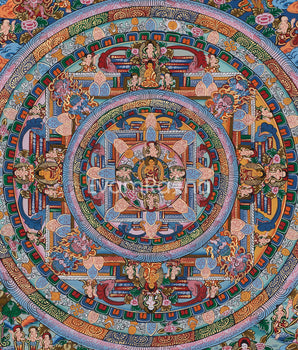Vairocana Buddha Mandala Thangka | For Tantric Meditation & Awakening