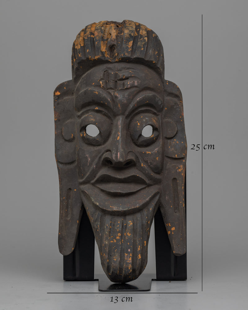 Wood Face Mask | Timeless Relic of Cultural Heritage and Artistic Craftsmanship