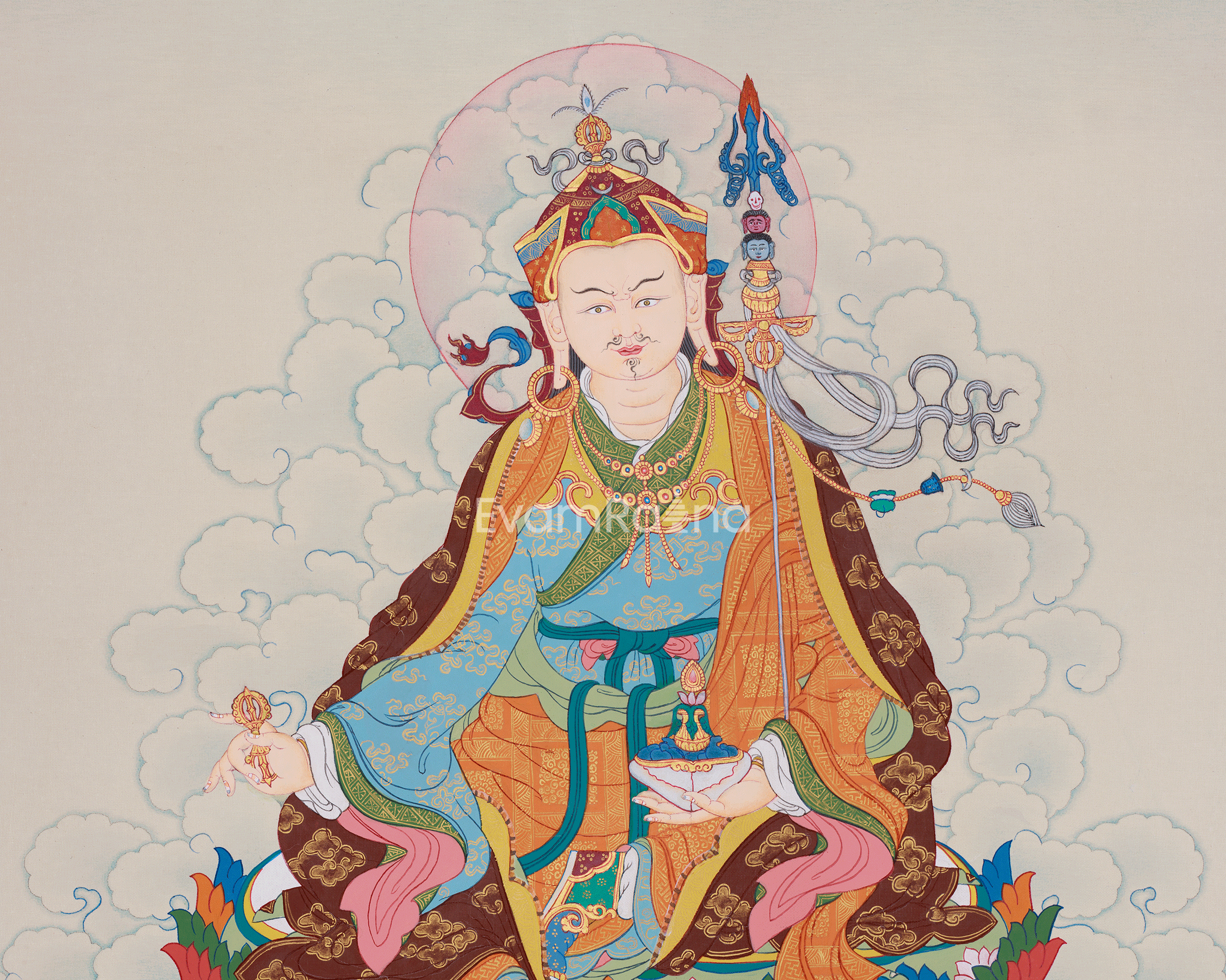 Himalayan Guru Rinpoche Thangka | Padmasambhava Artwork