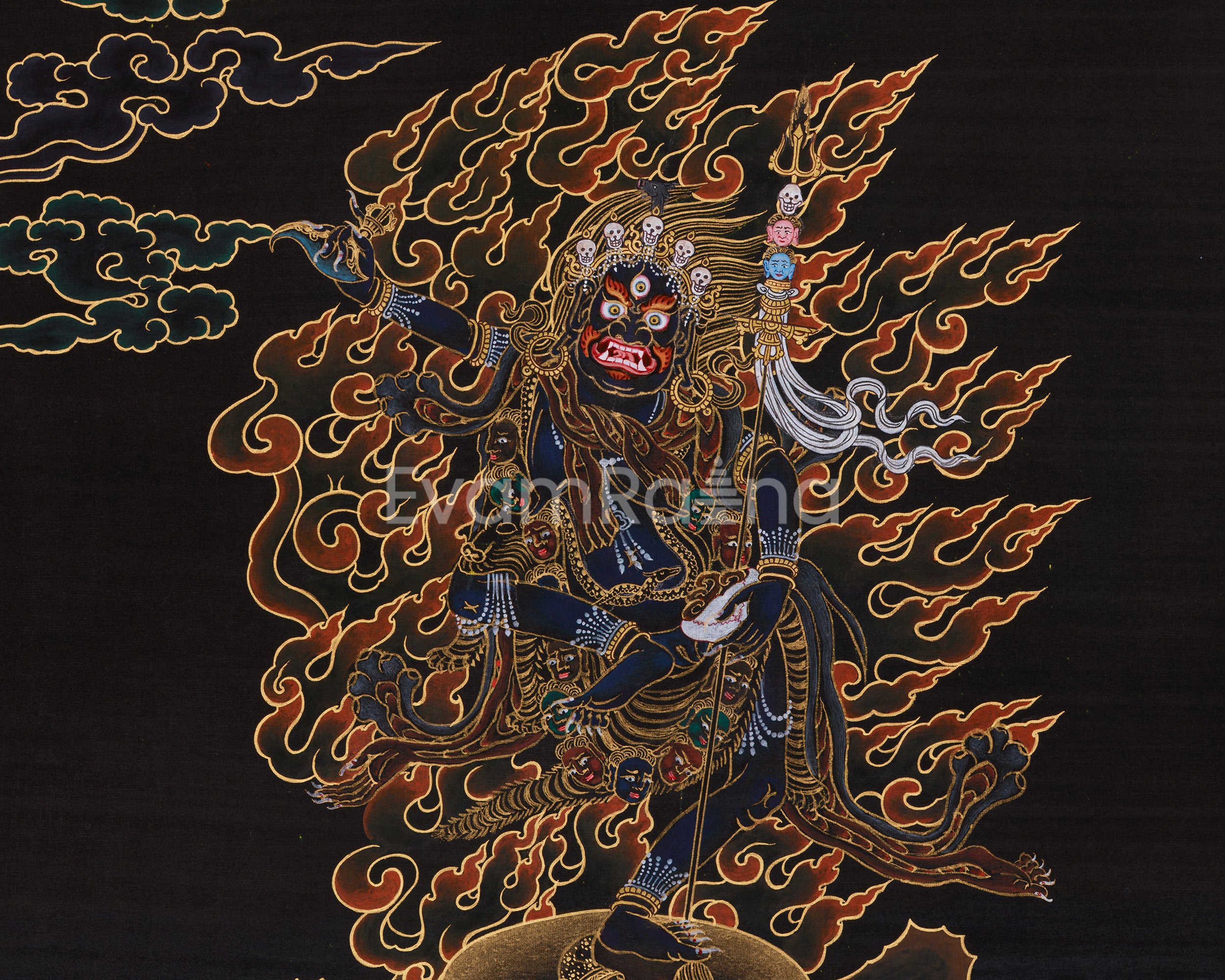 Wrathful Troma Nagmo Thangka | Embodies Transformation and Purification