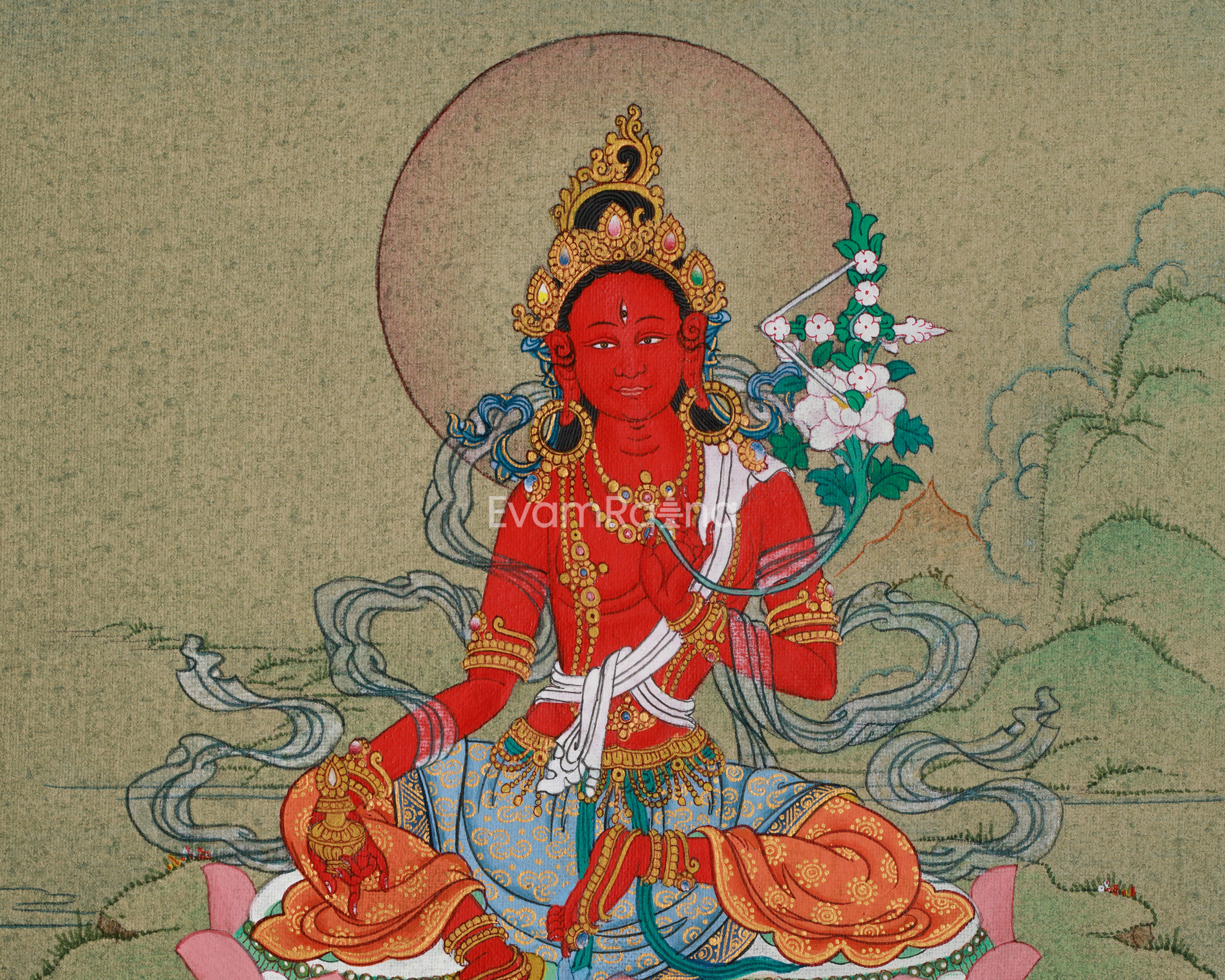 Himalayan Red Tara Thangka | Goddess of Protection and Compassion