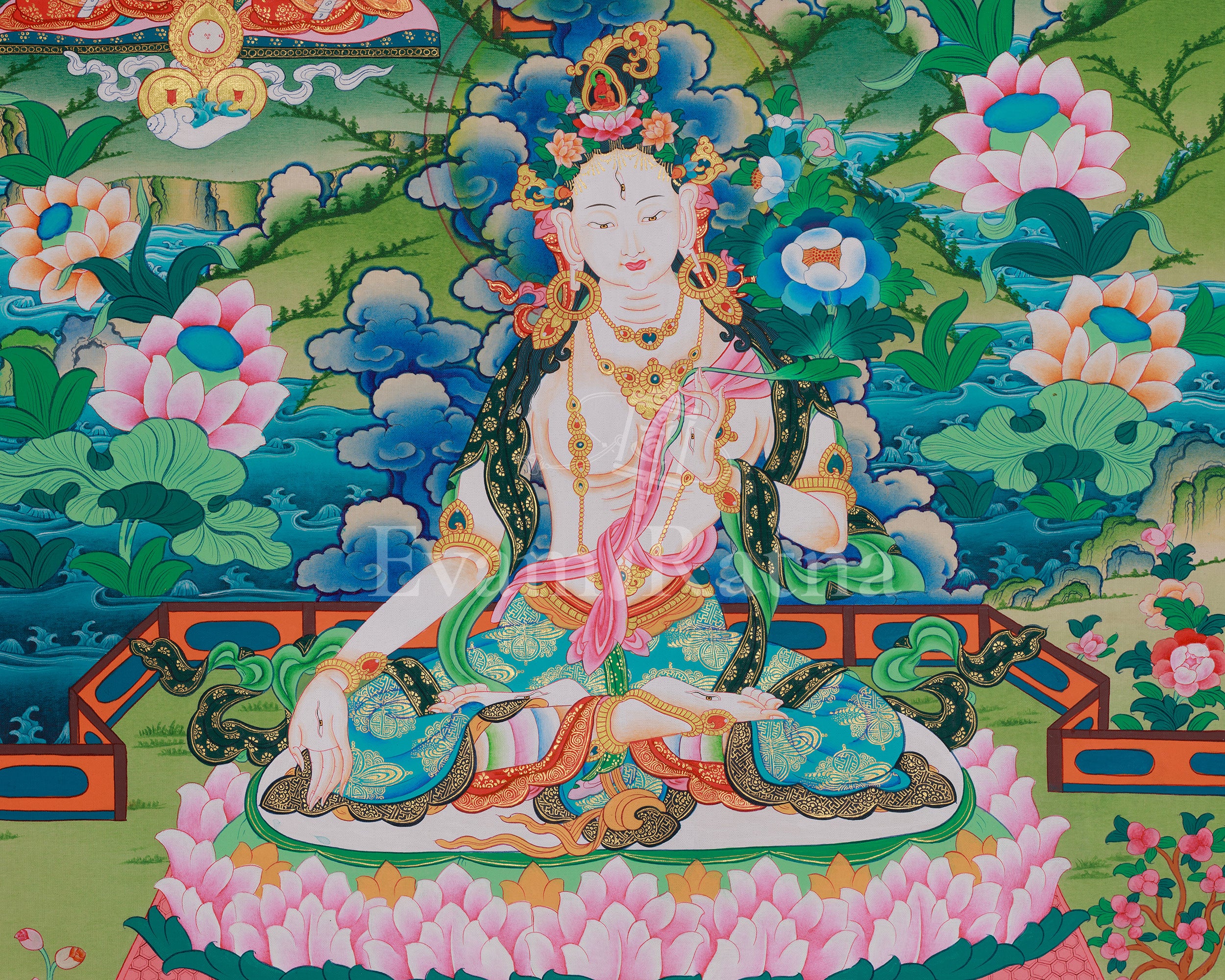 Spiritual Art of White Tara | Healing, Longevity, and Compassion Deity