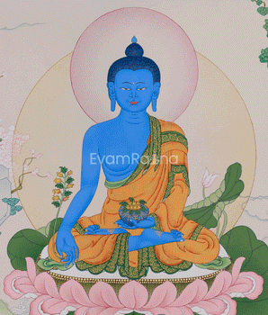Bhaisajyaguru Thangka Print | Medicine Buddha of Healing and Protection