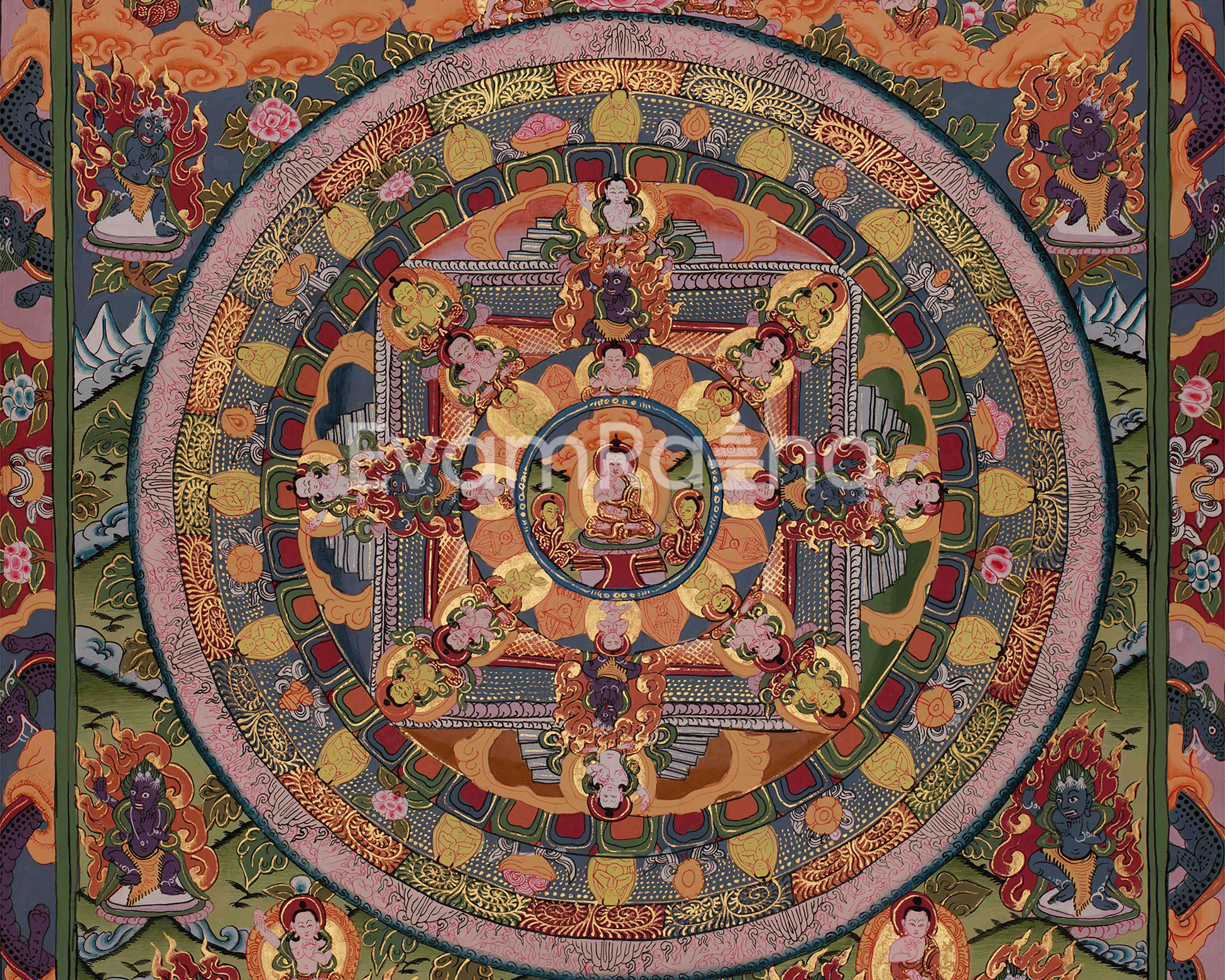 Sacred Buddha Mandala | Himalayan Art Of Peace And Wisdom | Meditation Altar