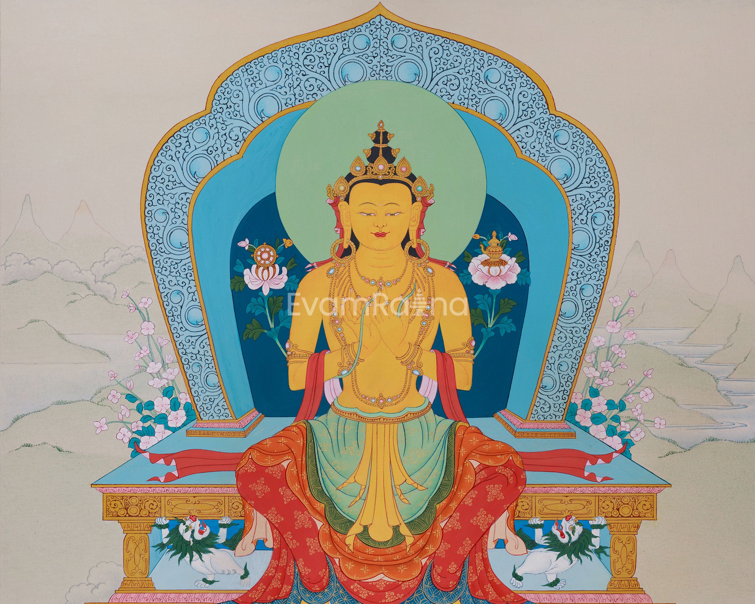 The Buddha of Future, Maitreya Thangka | Buddha of Hope and Enlightenment