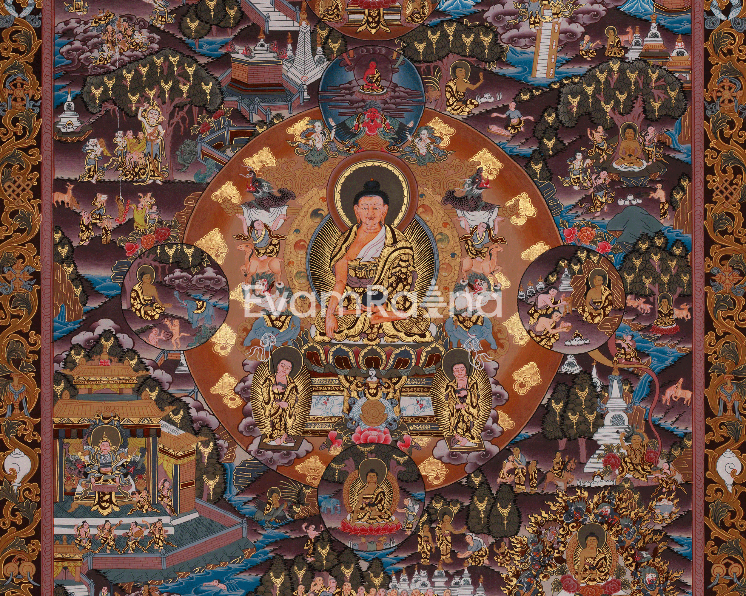Traditional Art of Buddha's Life History | A Journey to Enlightenment