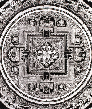 Sacred Pure Silver Mantra Mandala | Symbol of Compassion and Enlightenment