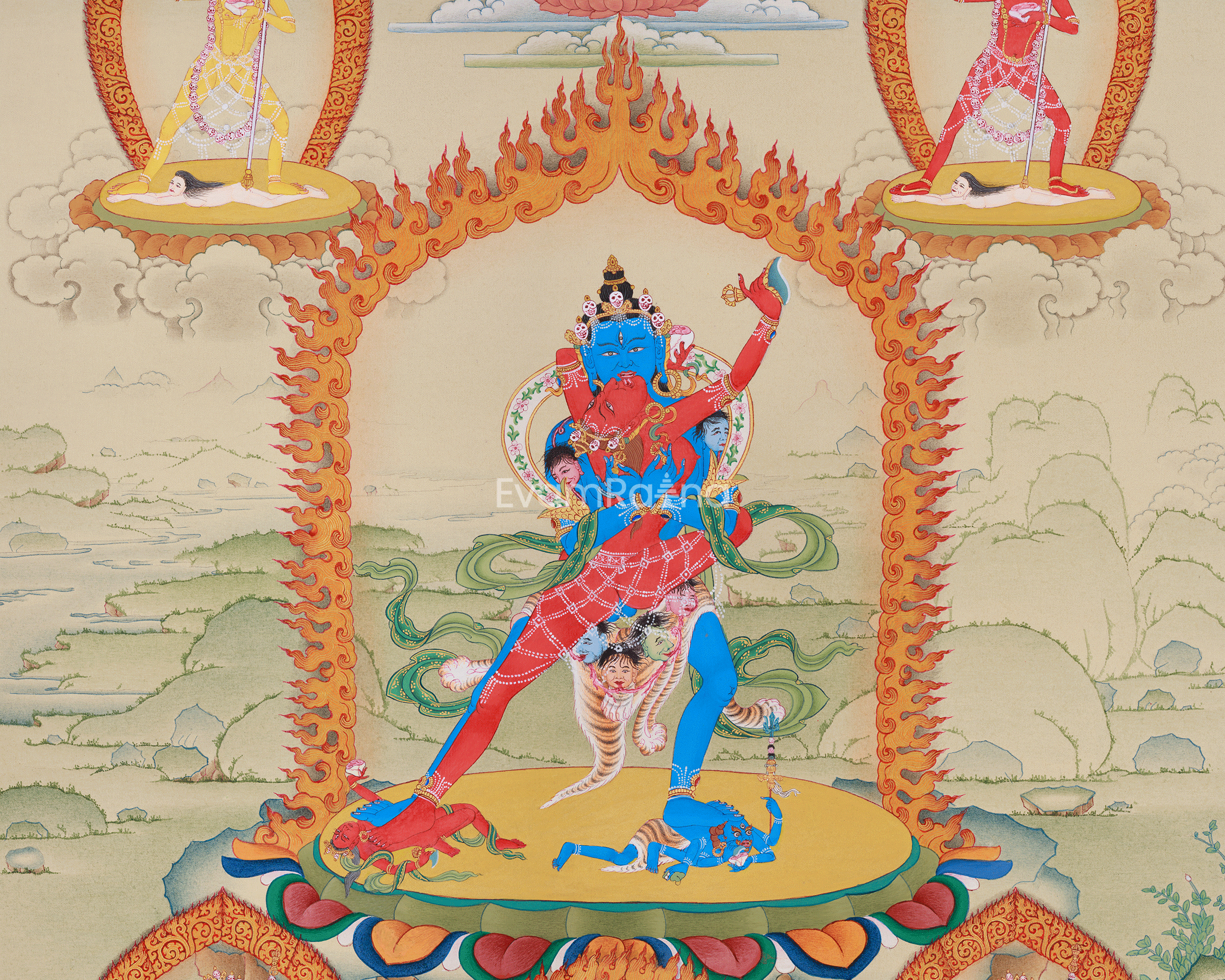 Buddhist Tantric Deity Chakrasamvara | Wheel of Supreme Bliss
