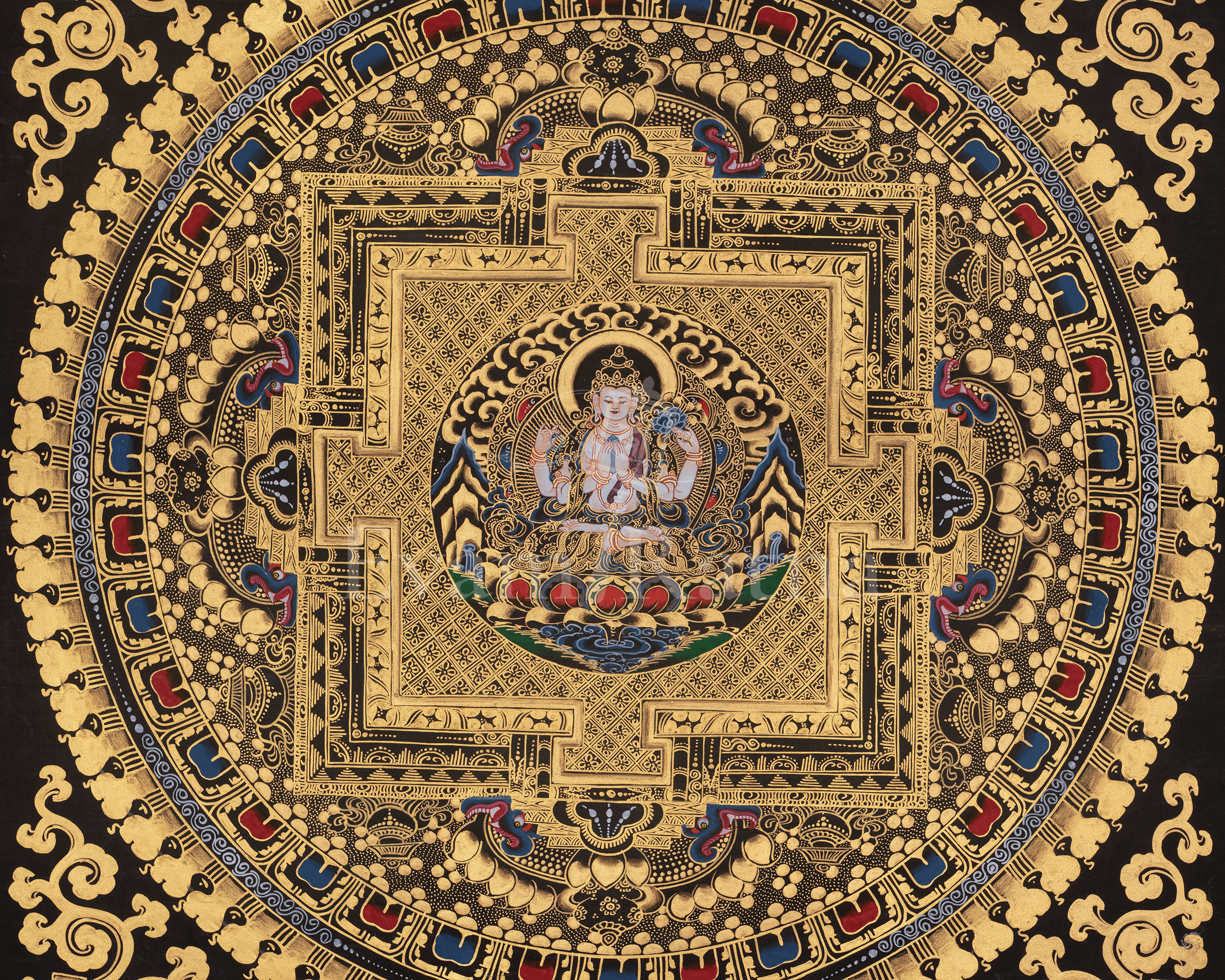 Chenrezig Mandala Artwork | Bodhisattva of Infinite Compassion