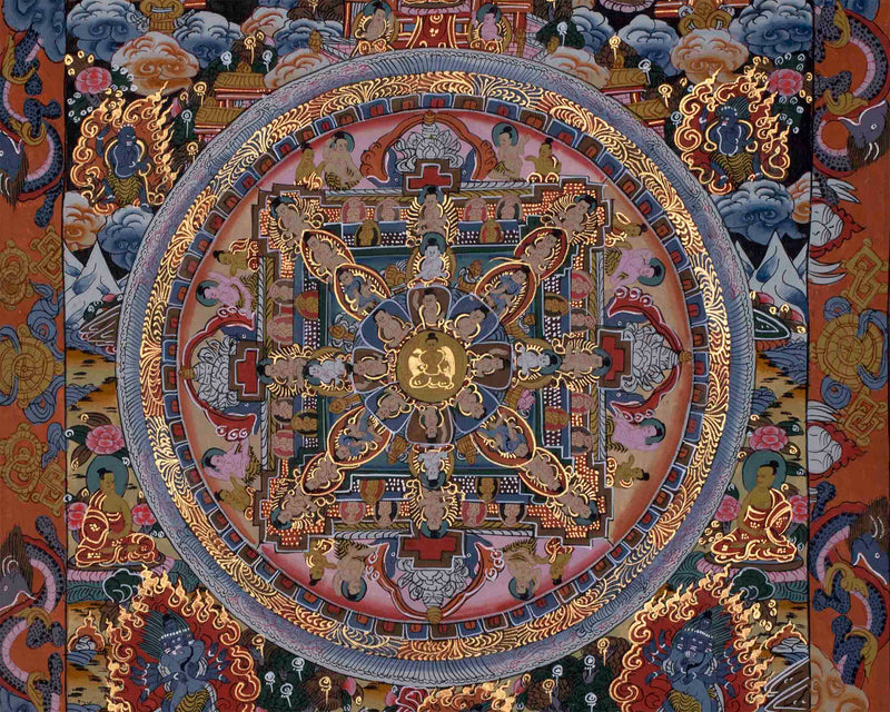 Buddha Mandala Thangka | Handmade Sacred Thangka Painting