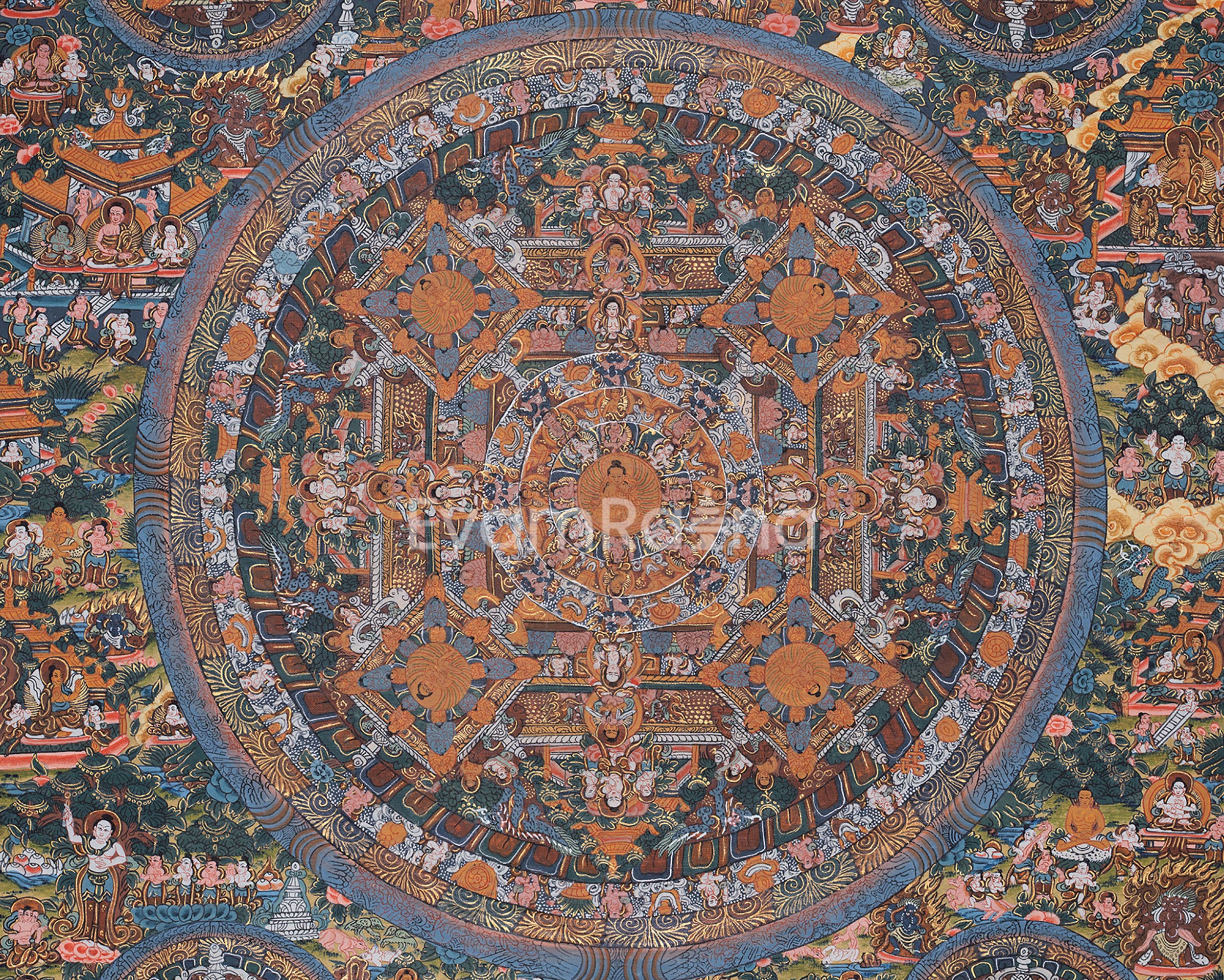 Traditional Buddha Mandala Artwork | For Deep Meditation and Focus