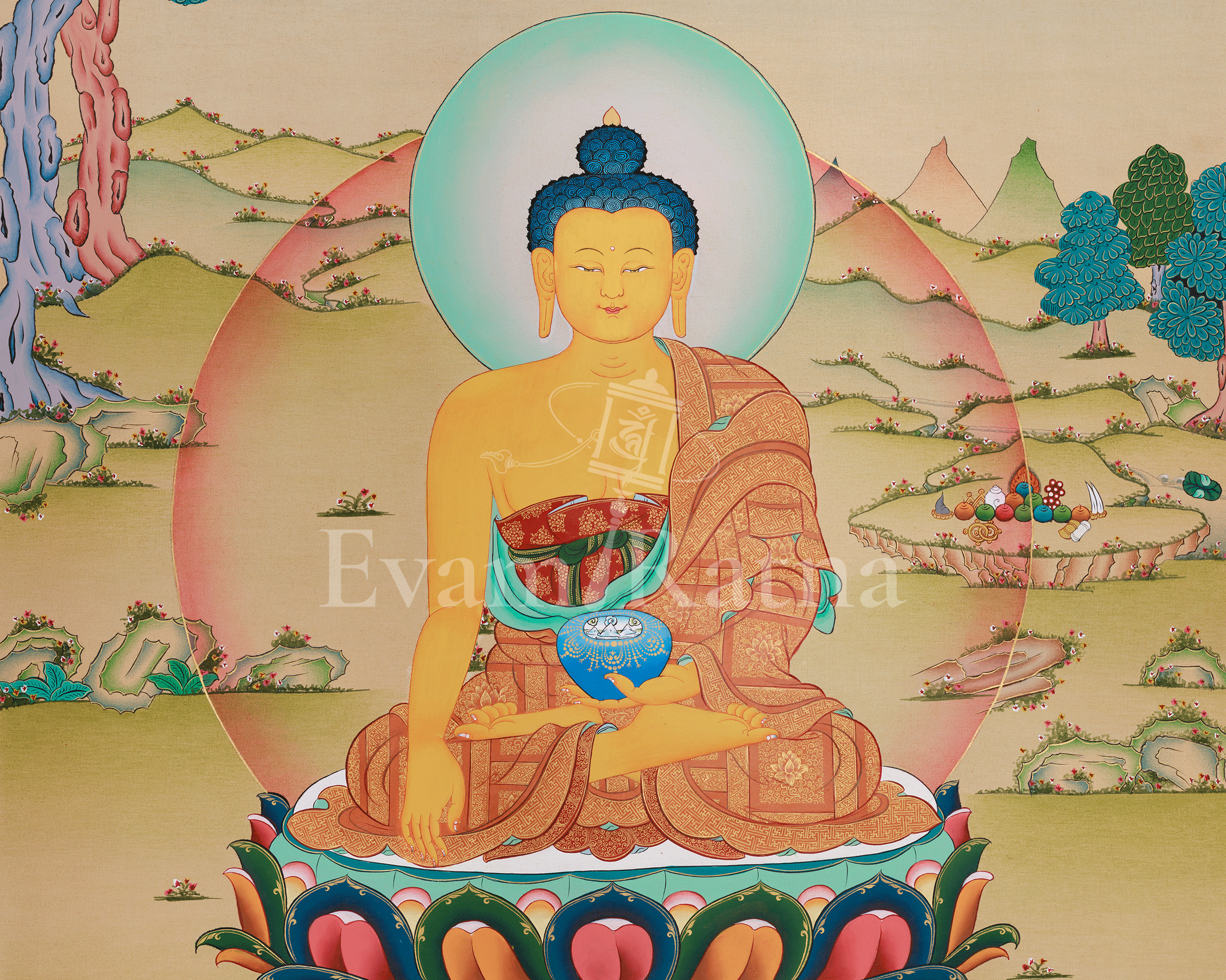 Shakyamuni Buddha Meditation Art | Wisdom and Compassion | Dharma Teacher