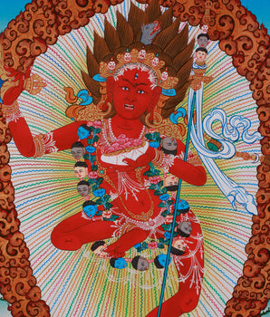 Hand Painted Vajravarahi Thangka | Dorje Phagmo Sacred Painting