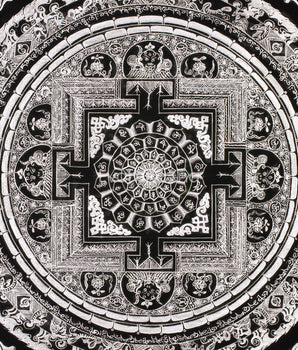 High-Quality Mantra Mandala in Pure Silver | Tibetan Buddhist Symbol for Protection