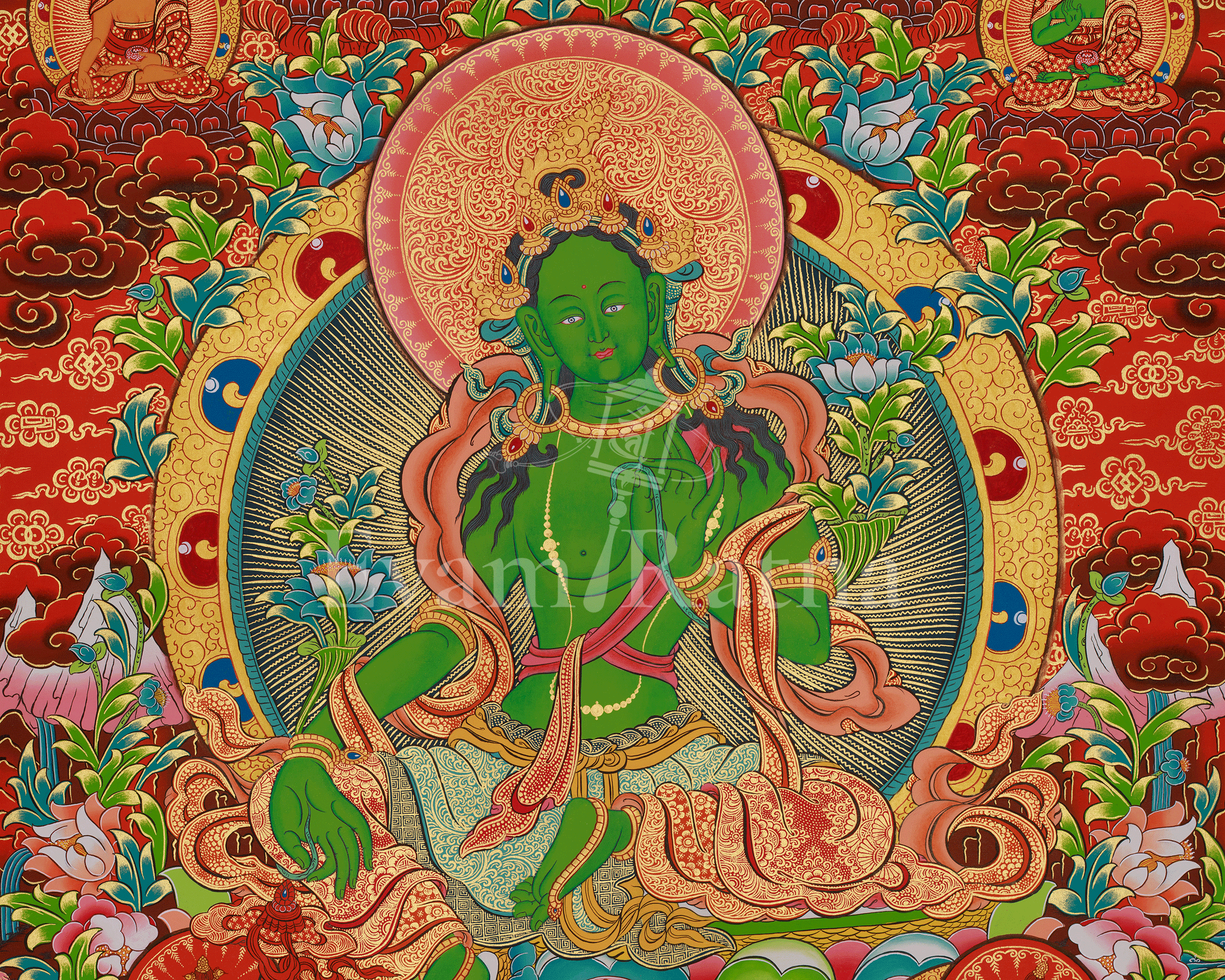 Green Tara Compassion Art | Protection and Swift Blessings | Shyama Tara