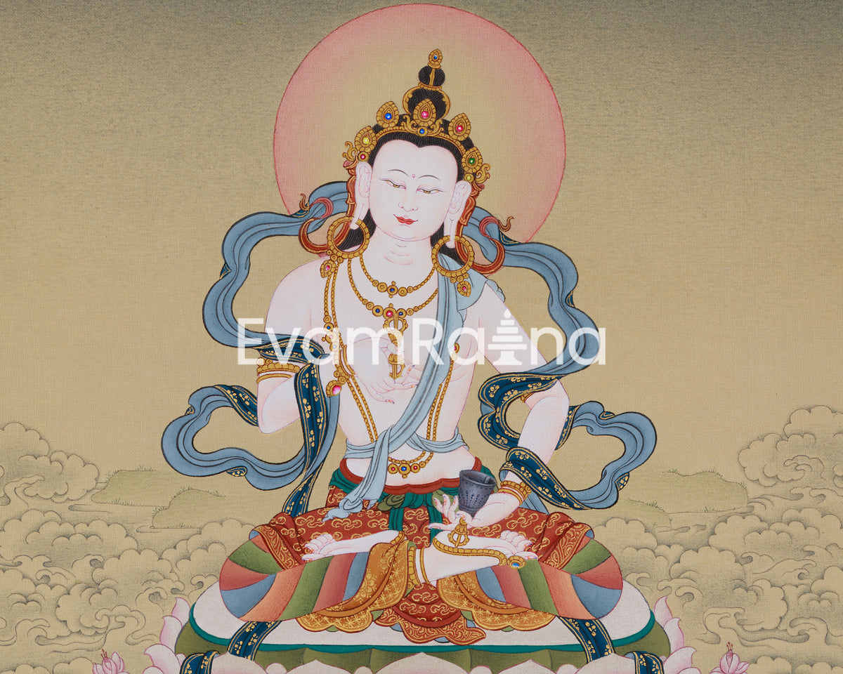 Himalayan Thangka of Vajrasattva | Purification and Spiritual Transformation Deity