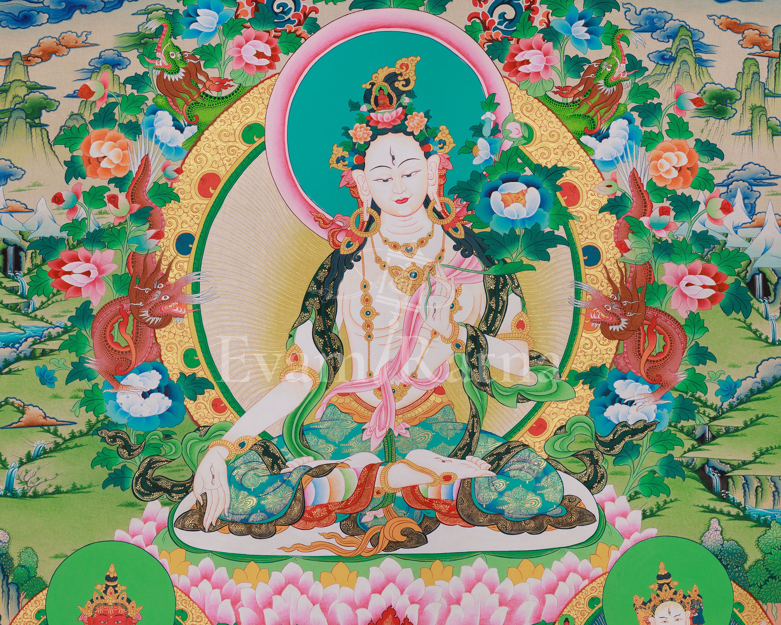 Buddhist Sita Tara Thangka | Revered Female Buddha and Bodhisattva In Tibetan Buddhism