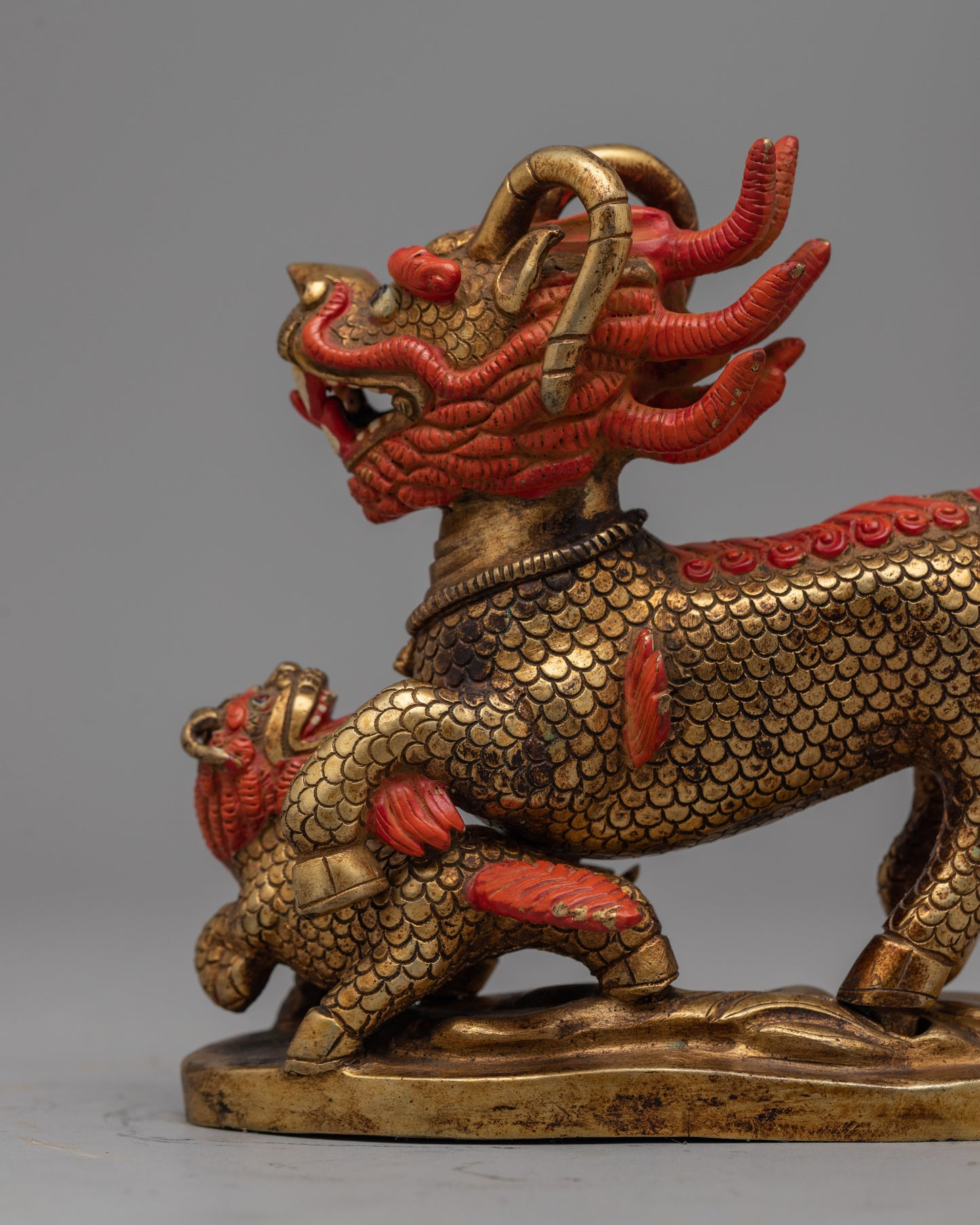 Chi Lin/Qilin Kylin Statue | Handcrafted Feng Shui Decor for Abundance and Protection