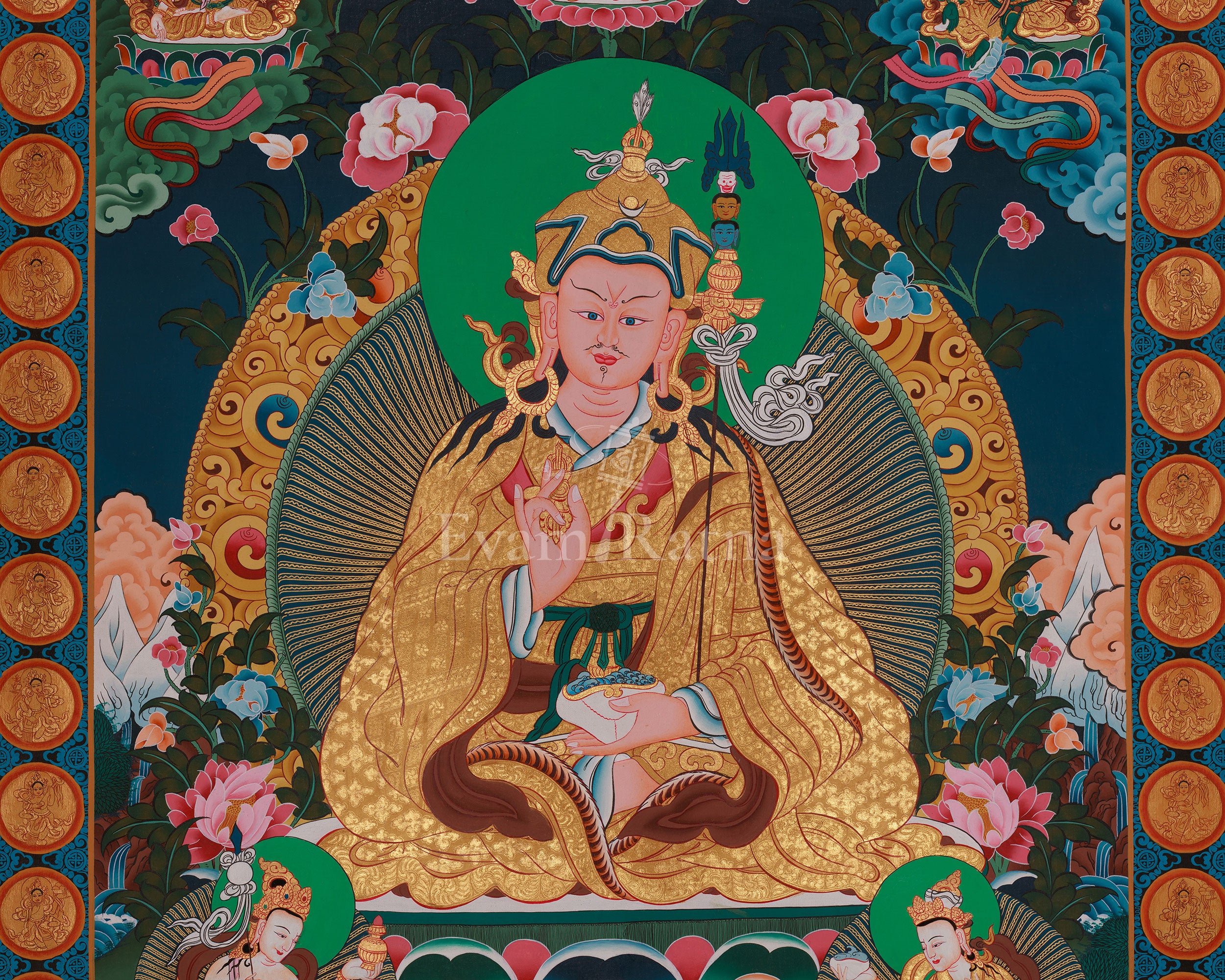 Tibetan deity Guru Rinpoche Thangka | Padmasambhava Thangka