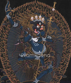Singha Mukha Thangka Art | Guardian Of Wisdom And Protection | Wall Decors