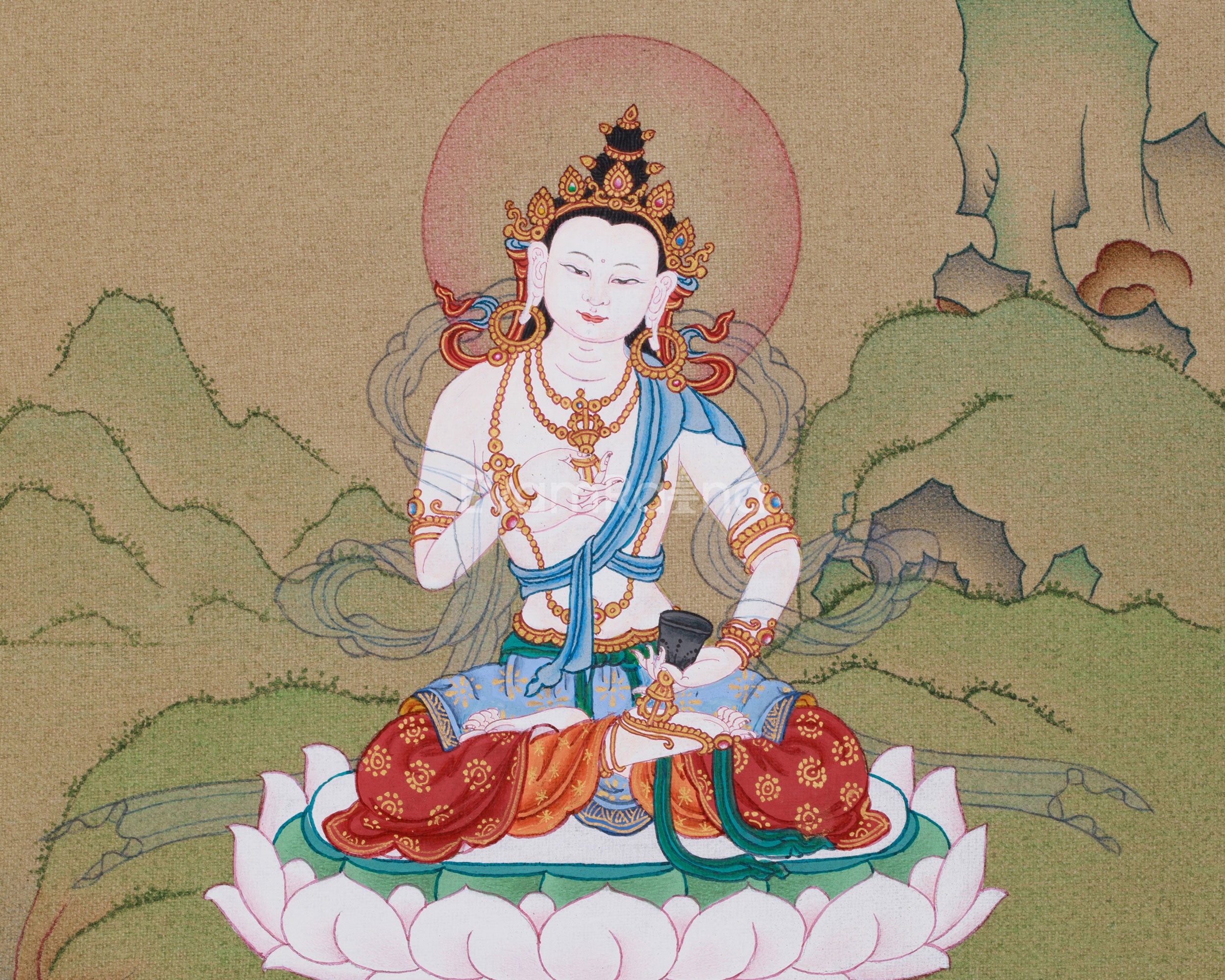 Buddha of Purification Vajrasattva Thangka | A Peaceful Deity