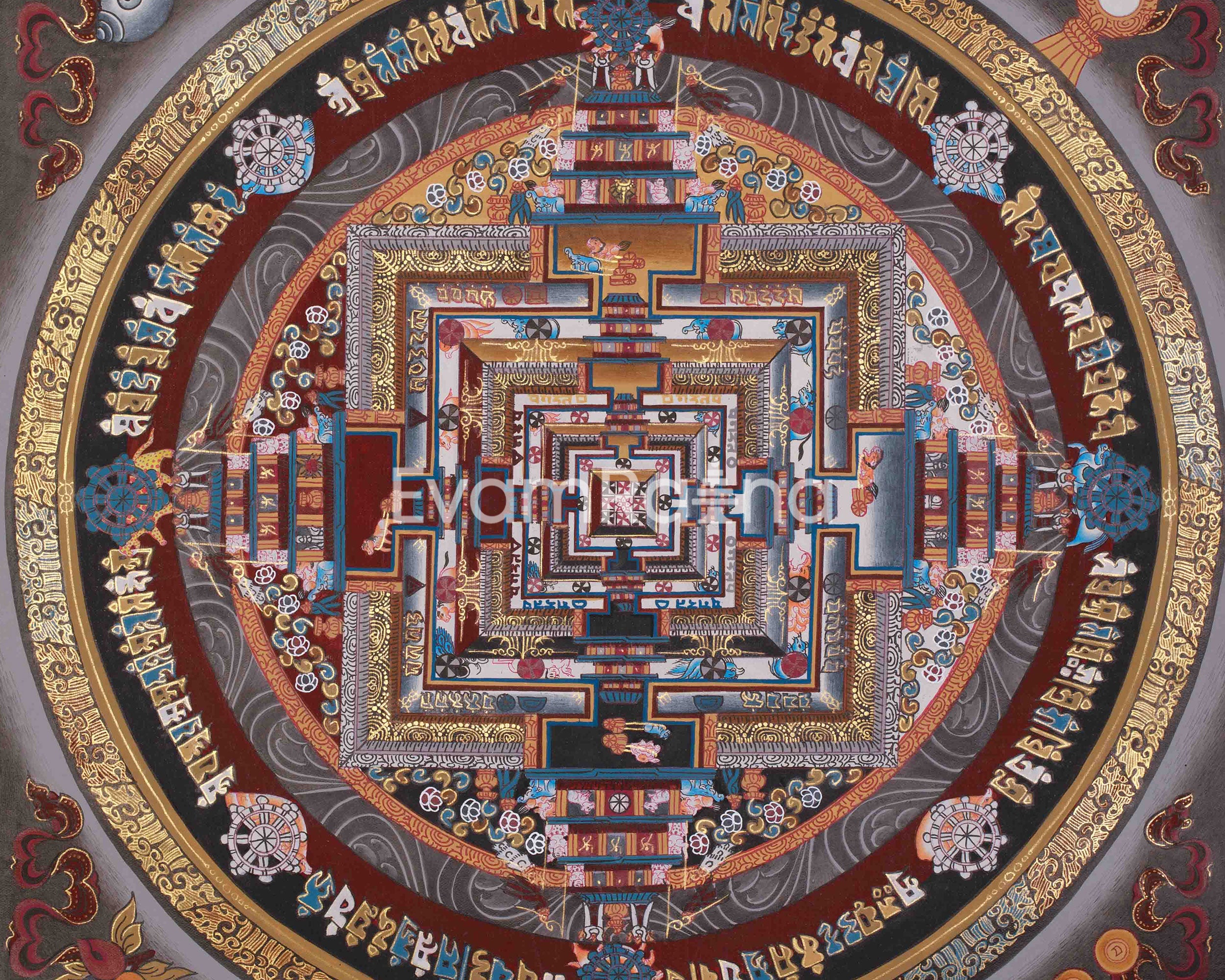 Sacred Wheel of Time Mandala | Spiritual Awakening | Kalachakra Art