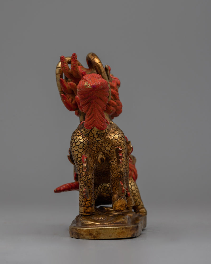 Chi Lin/Qilin Kylin Statue | Handcrafted Feng Shui Decor for Abundance and Protection