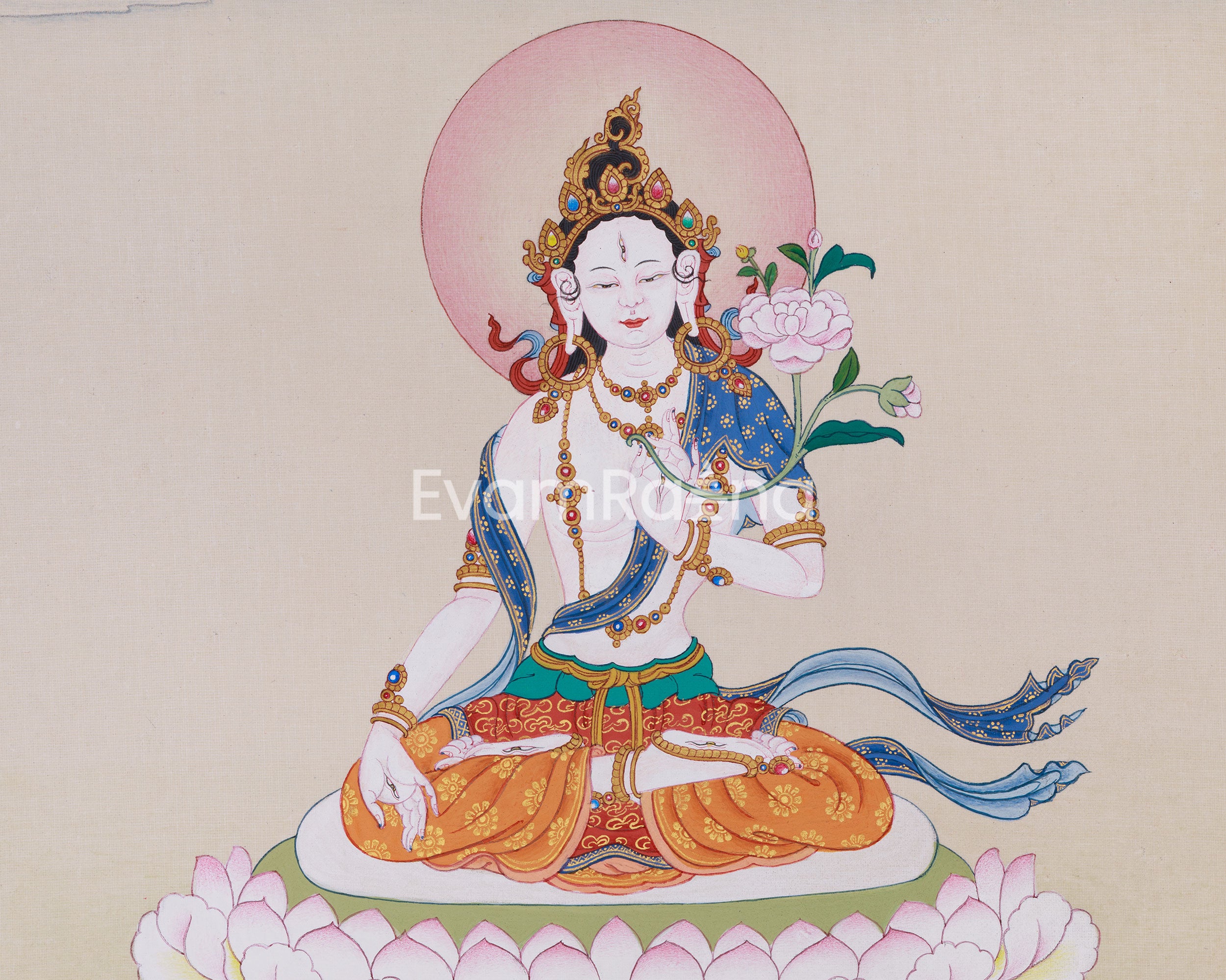 Sacred Longevity Deity, White Tara | Goddess of Healing and Spiritual Protection