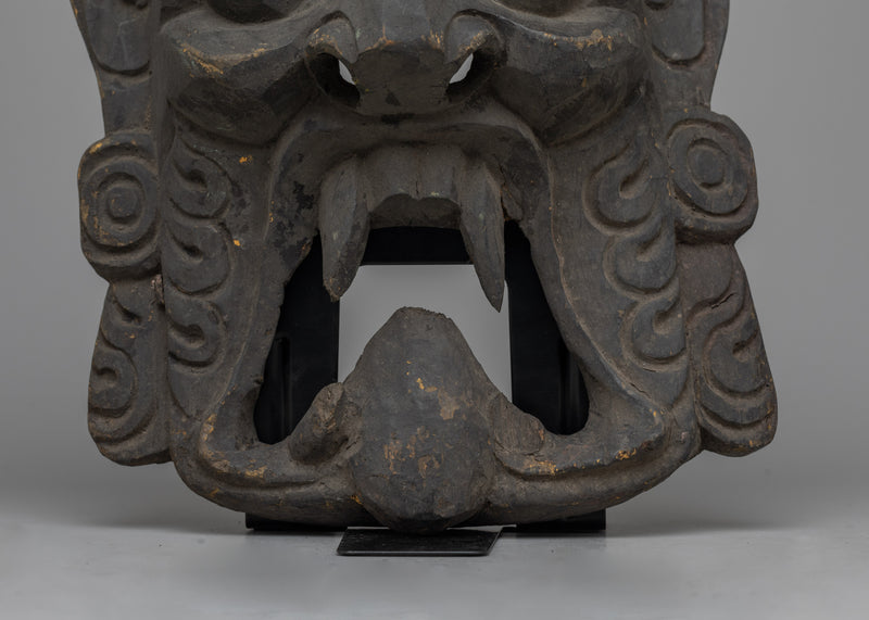 Mahakala Wooden Mask | A Symbol of Protection and Spiritual Strength