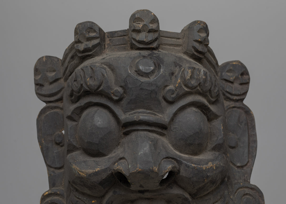 Mahakala Wooden Mask | A Symbol of Protection and Spiritual Strength