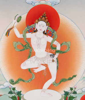 Machig Labdron Thangka Print | Great Tibetan Yogini | Digital Print