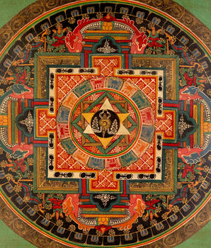 Oil Varnished Sankha Mandala Thangka | Zen Buddhism