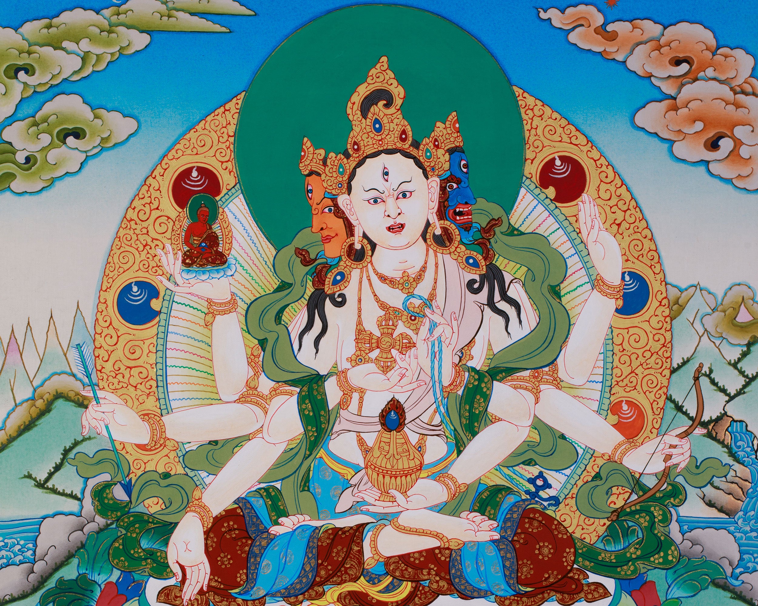 Ushnisha Vijaya, Namgyalma Thangka | Longevity & Purification Art