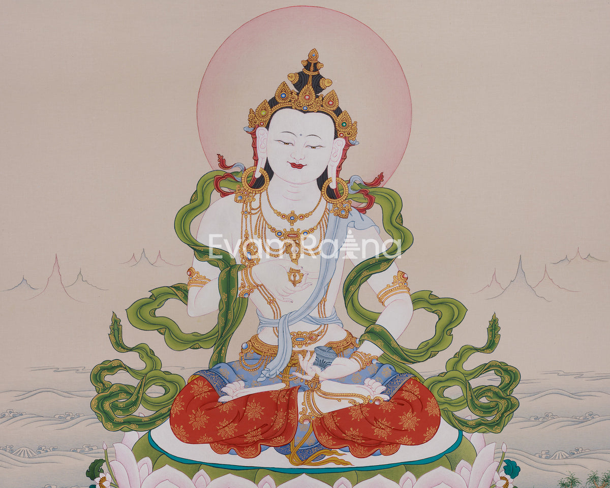 Vajrasattva Symbol of Purification Thangka | Dorje Sempa Artwork