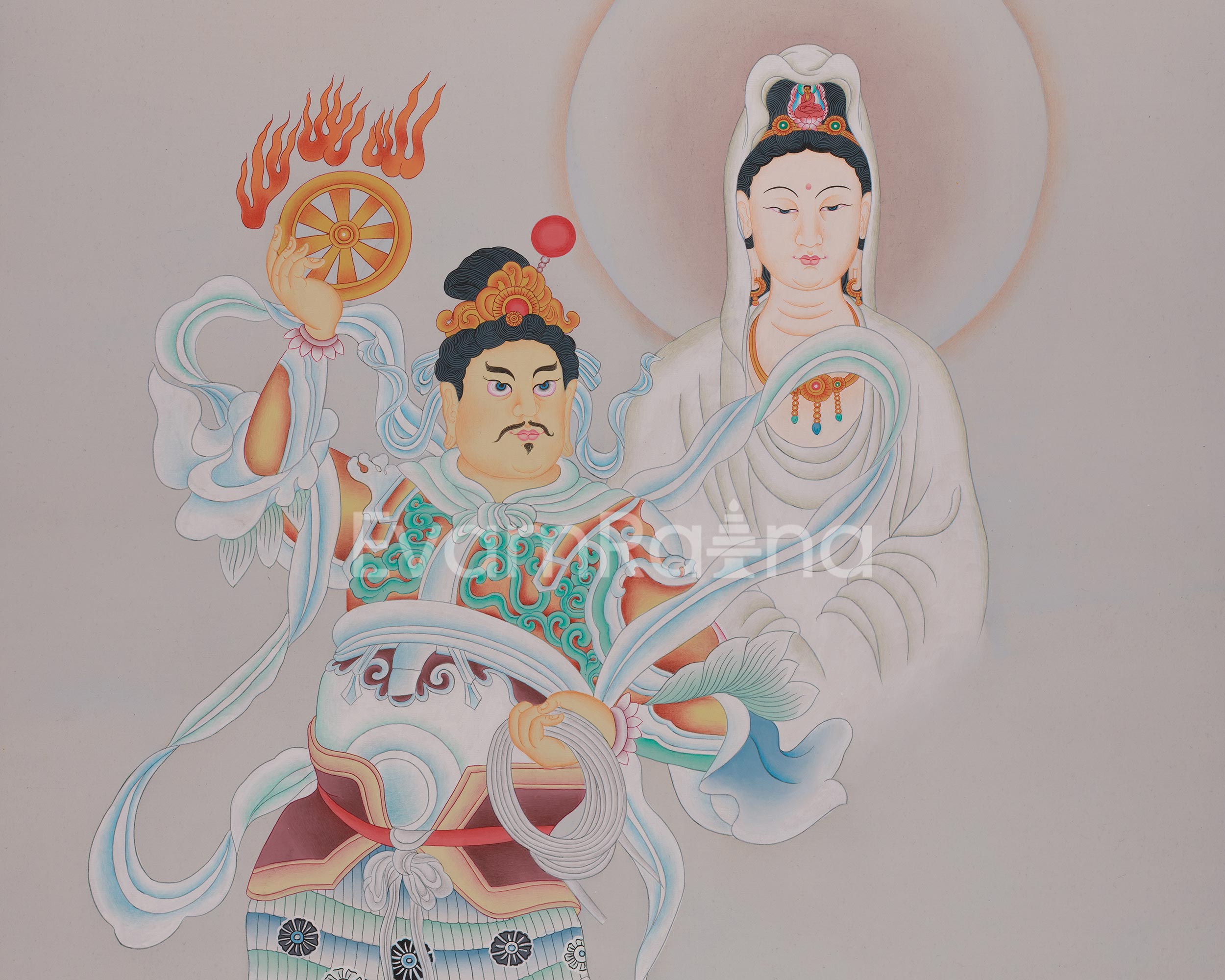 Guanyin (Avalokitesvara) Artwork |  White-Robed Bodhisattva of Compassion