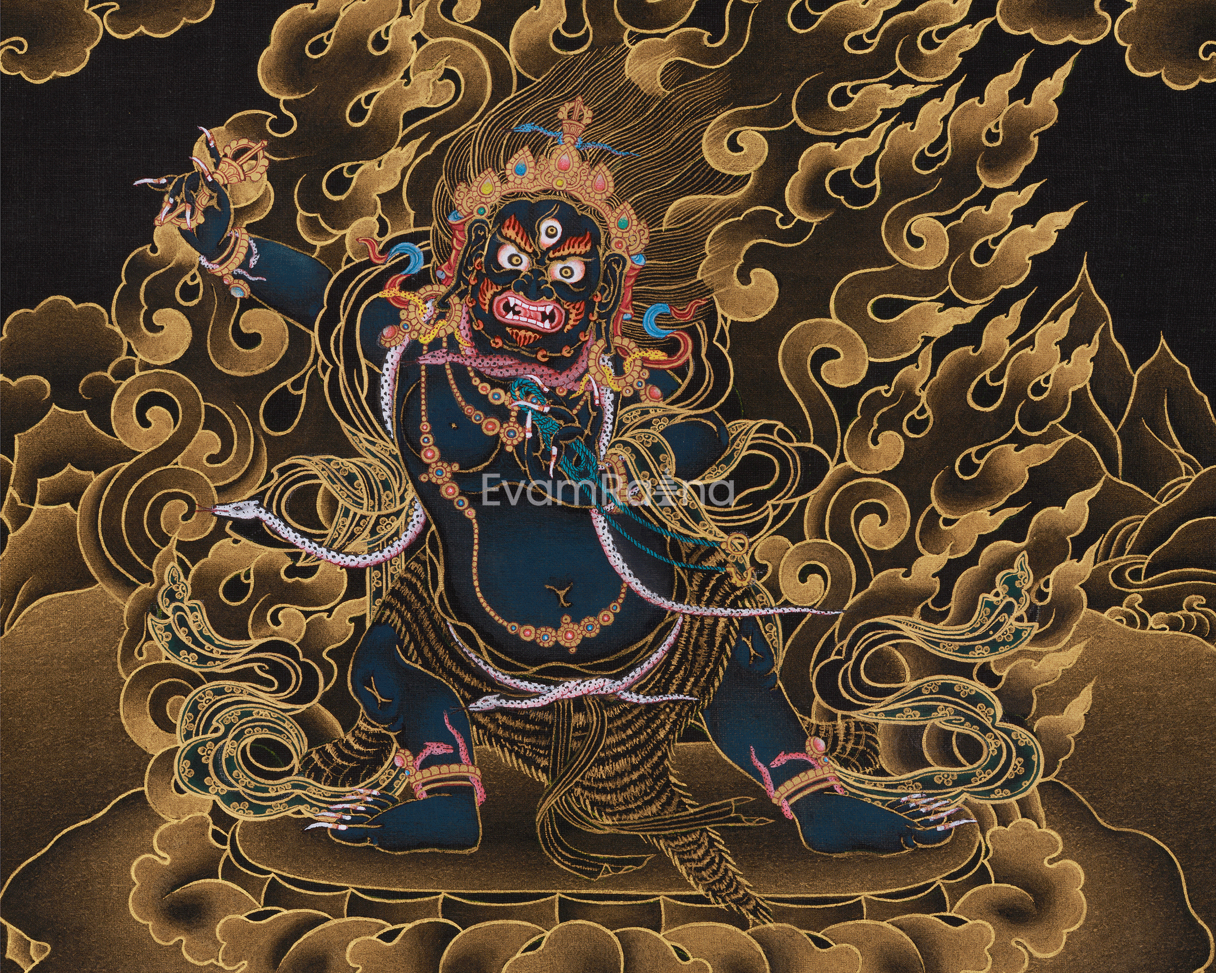 Thangka of Vajrapani | The Fierce Bodhisattva of Protection
