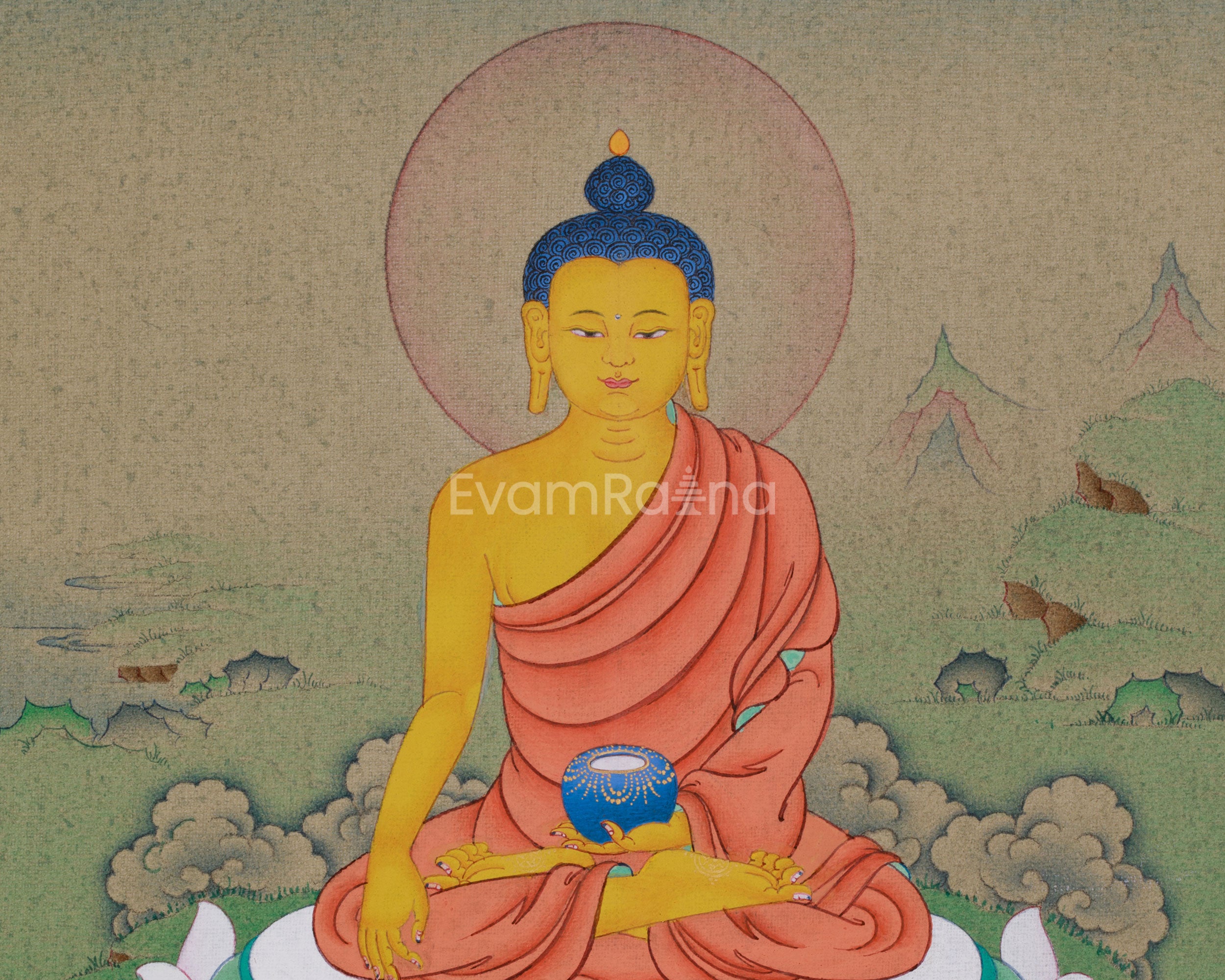 Enlightenment Shakyamuni Buddha Thangka | Historical Buddha