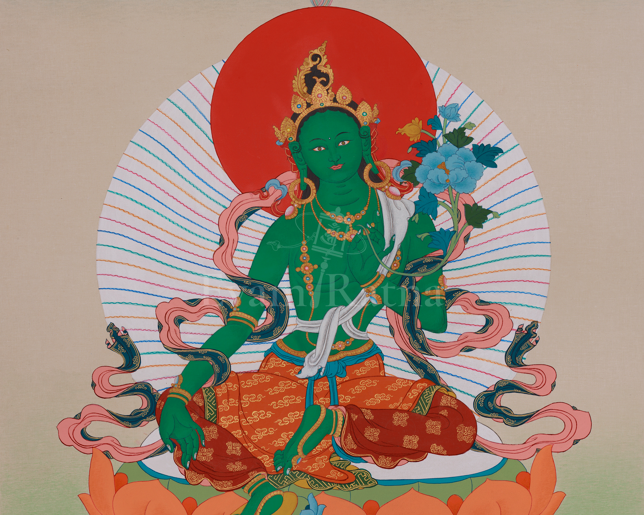 Green Tara Devotional Art | Swift Compassion and Blessings