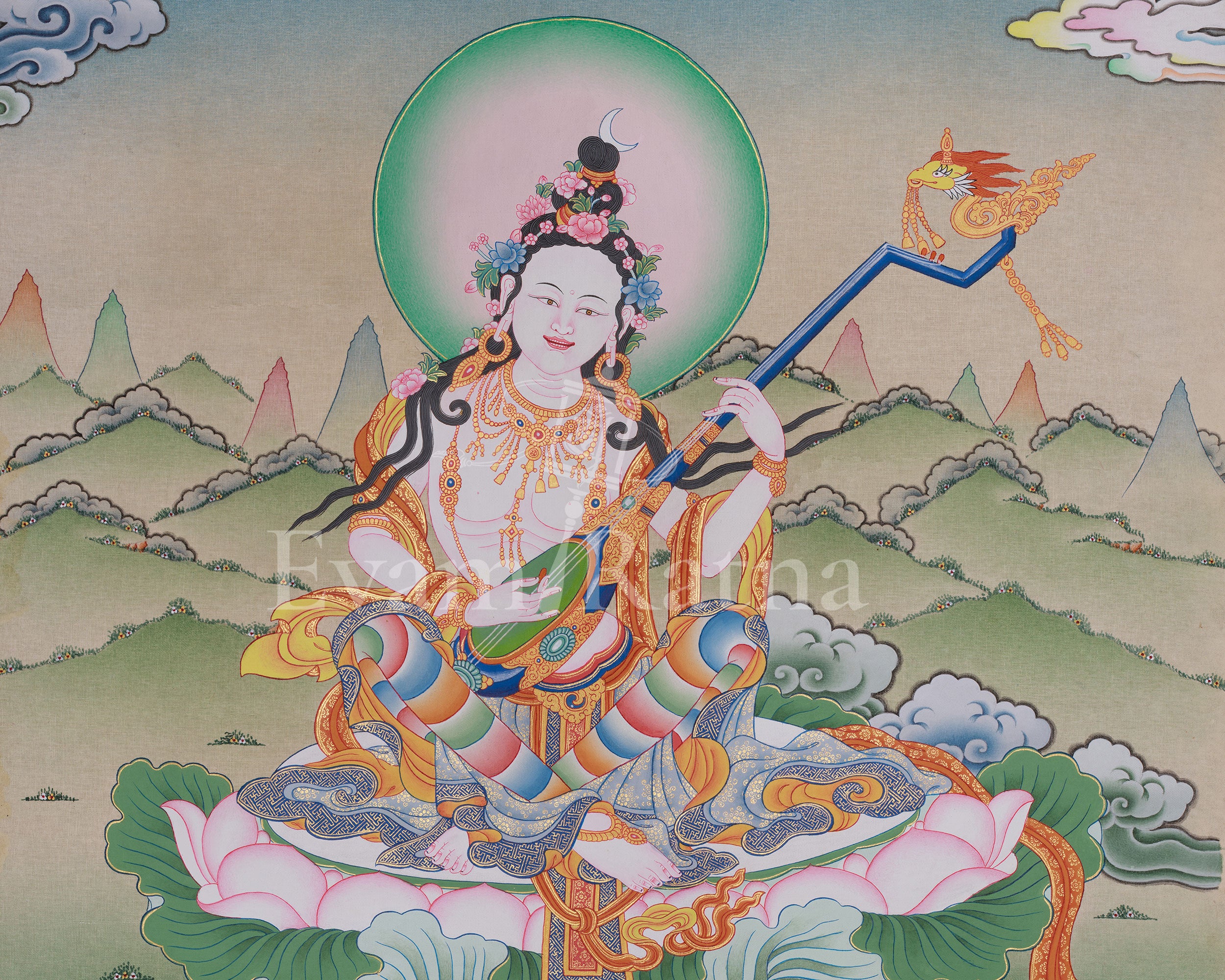 Sacred Saraswati Artwork | Wisdom and Knowledge Deity