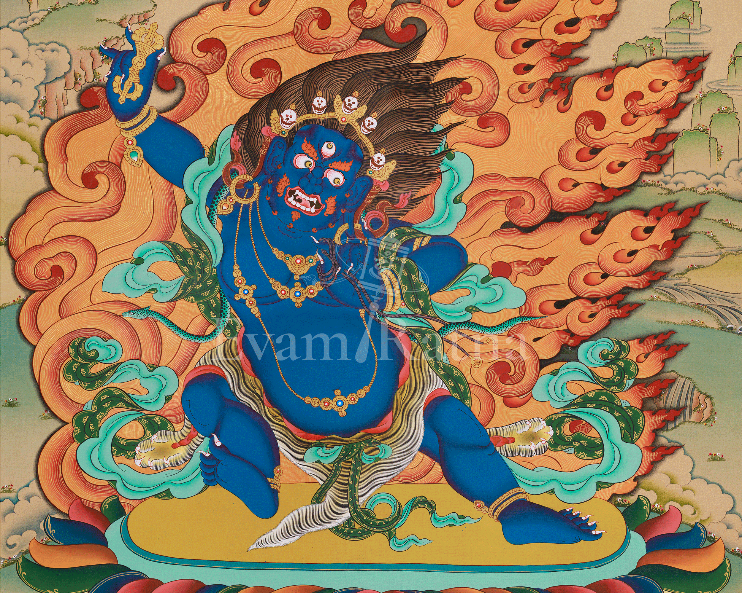 Vajrapani Spiritual Art | Fearless Wisdom | Wrathful Deity
