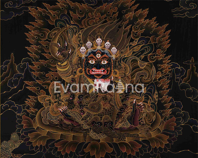 Mahakala Thangka Art | Guardian Deity in Tibetan Buddhism | Wrathful Protector