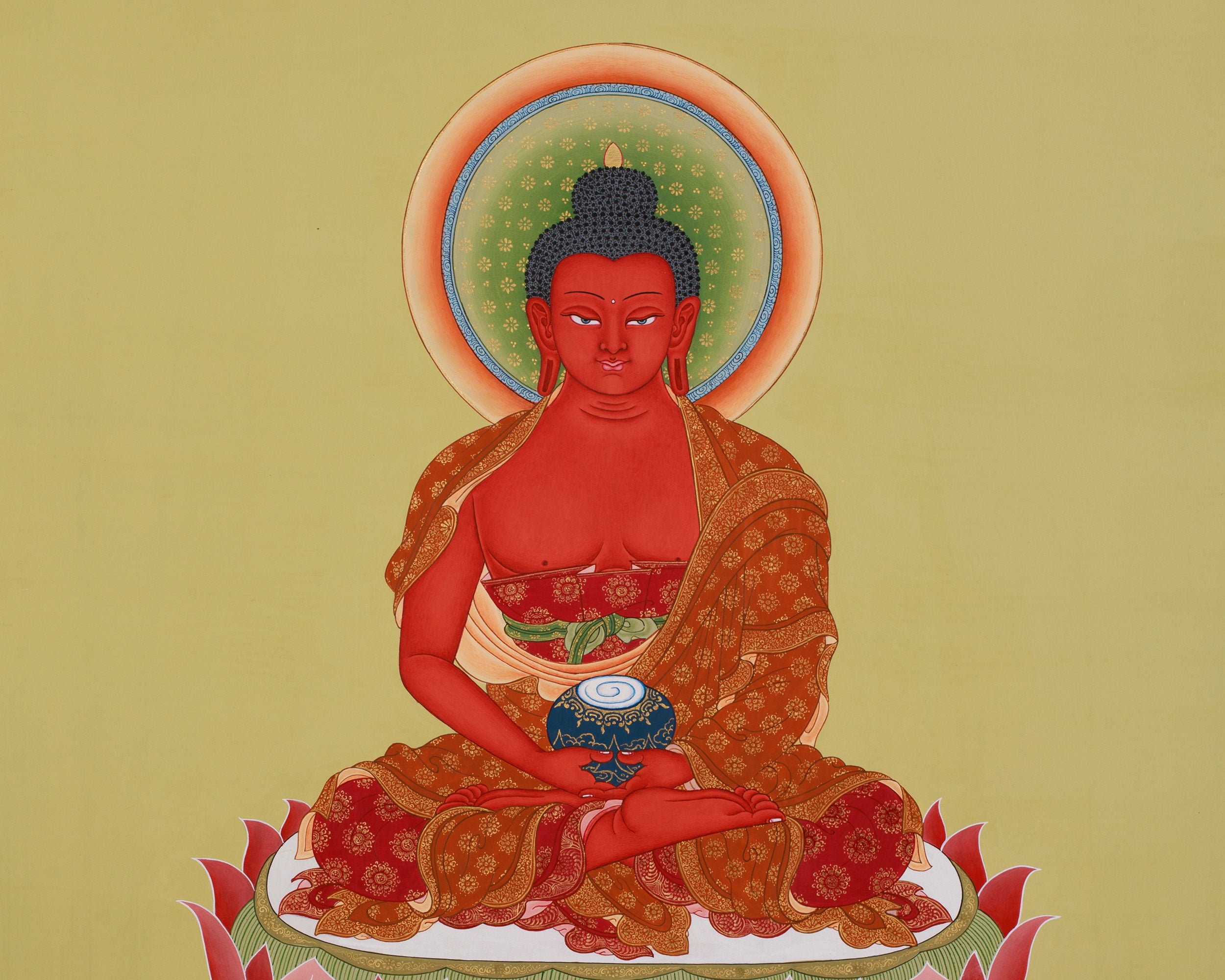 Thangka Of Amitabha Buddha | Infinite Light and Wisdom
