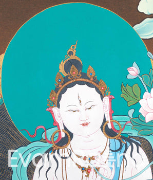 The White Tara Thangka | Goddess of Compassion | Enlightened Grace
