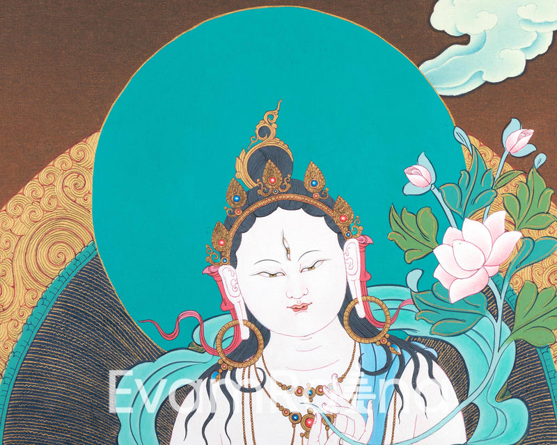 The White Tara Thangka | Goddess of Compassion | Enlightened Grace