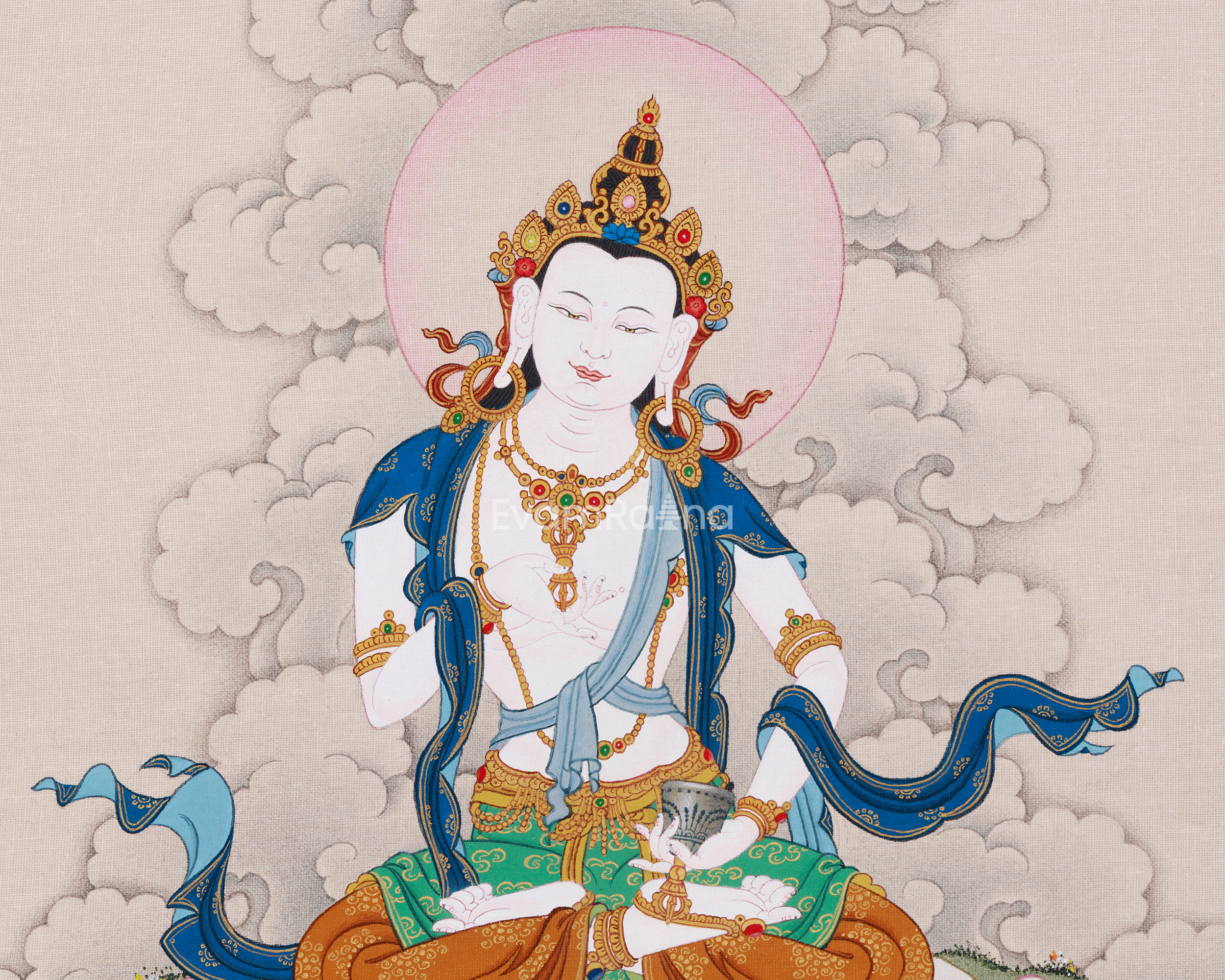 Vajrasattva Meditation Thangka | A Divine Symbol of Purification and Inner Peace